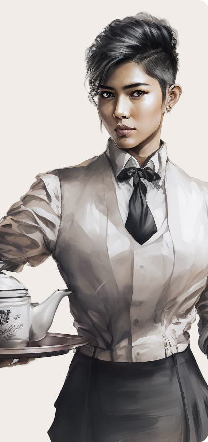 Девушка официант